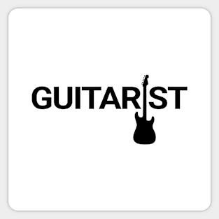 Guitarist Electric Guitar Silhouette Light Theme Sticker